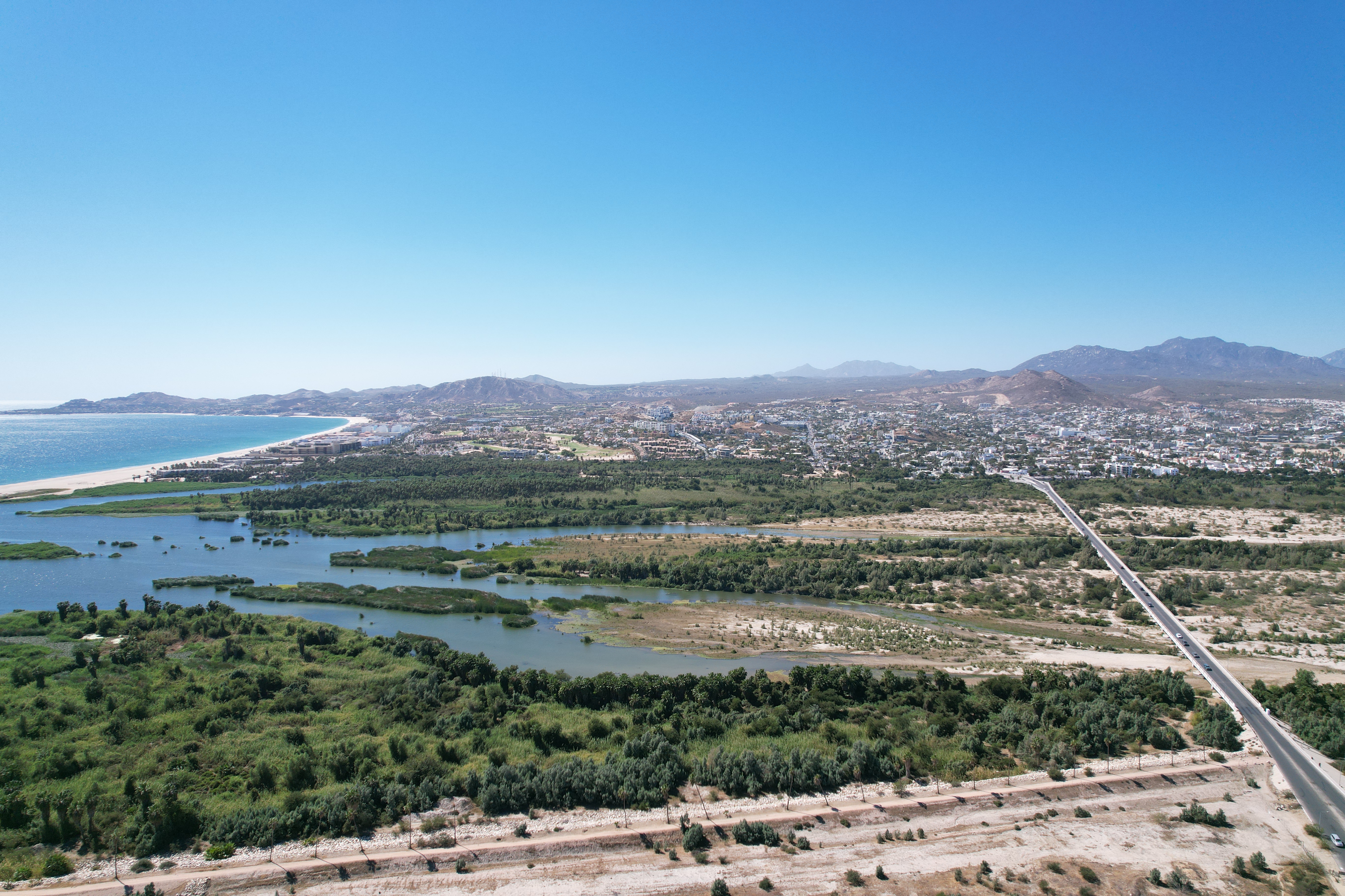 Aerial view of the Añuiti Estuary, San José del Cabo